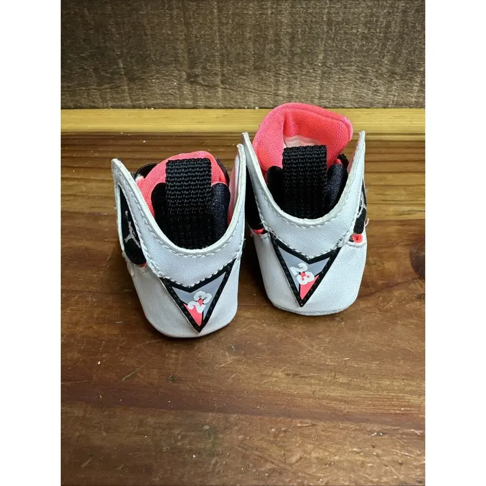 Nike Air Jordan Retro 7 Hot Lava/Black/White Crib Shoes! Size 1C Baby Shoes